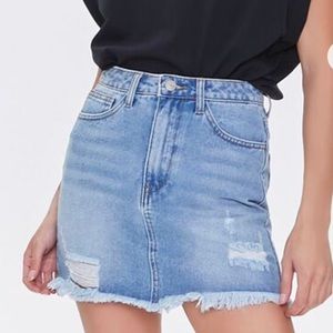 Forever 21 Distressed Mini Skirt
